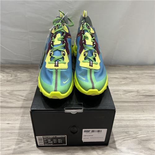 Nike React Element 87 / Undercover - Lakeside/Electric Yellow - SZ 13