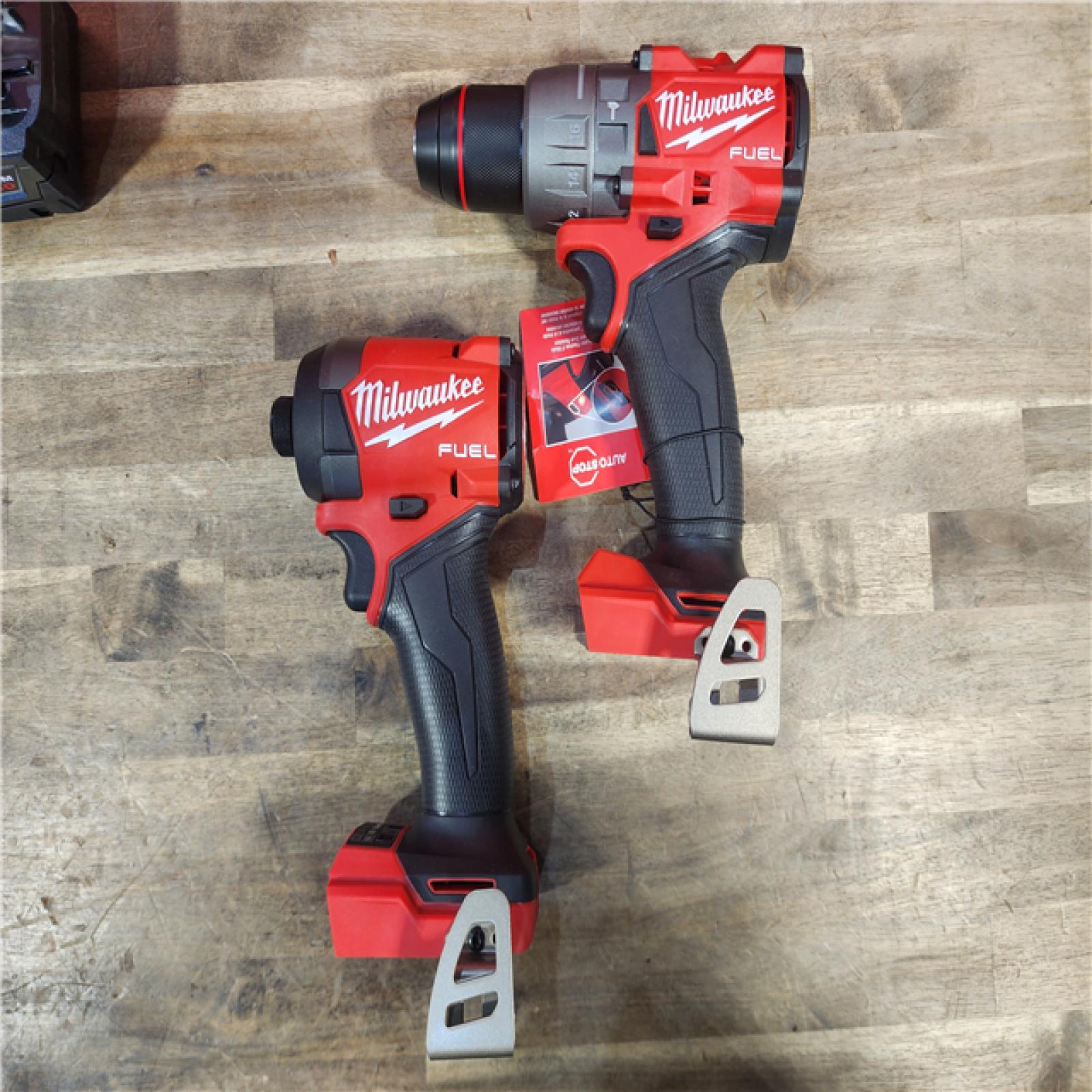 HOUSTON LOCATION - AS-IS (APPEARS LIKE NEW) MILWAUKEE FUEL 18V Lithium-Ion Brushless Cordless Hammer Drill and Impact Driver Combo Kit (2-Tool) with 2 Batteries