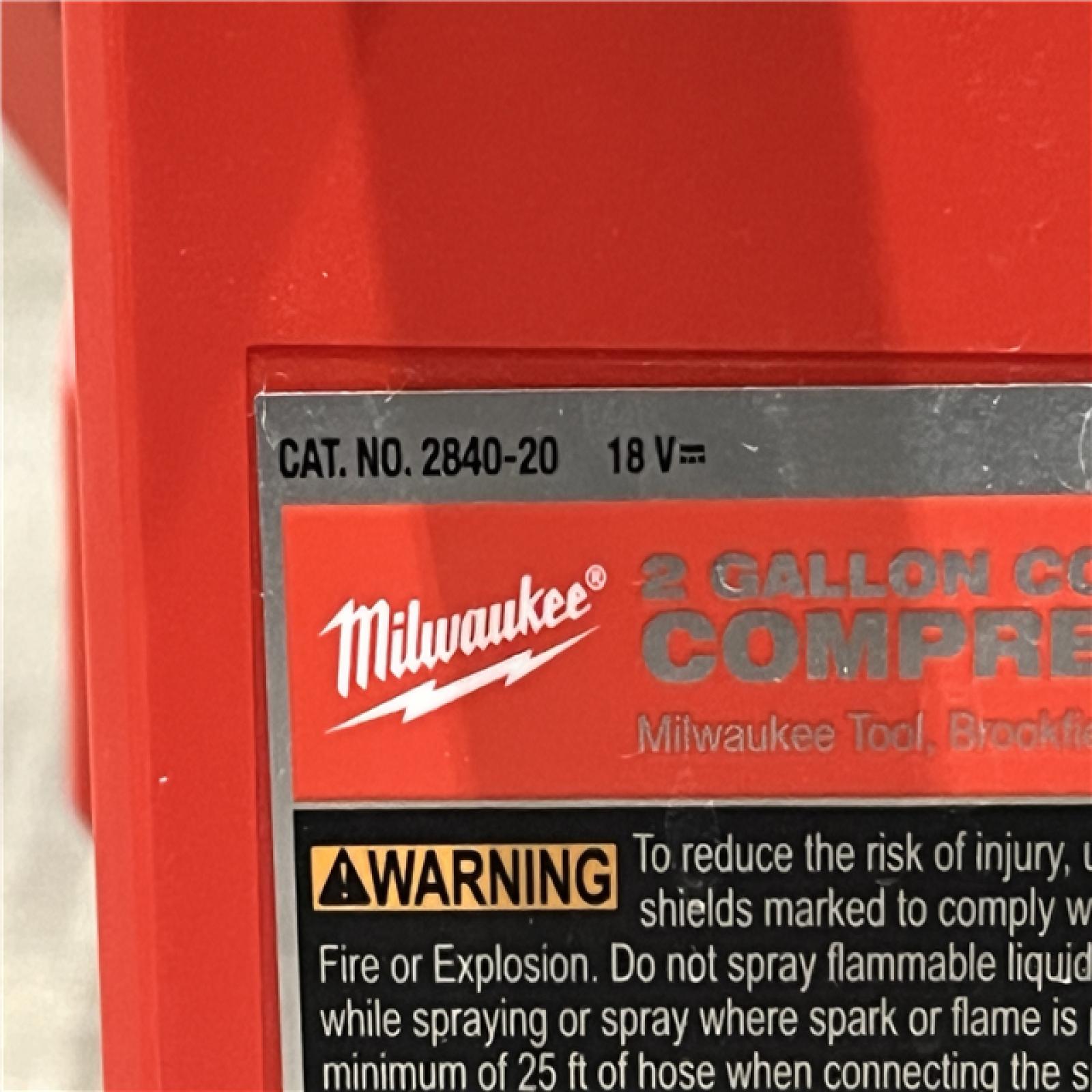 AS-IS Milwaukee FUEL 18-Volt Lithium-Ion Brushless Cordless 2 Gal. Electric Compact Quiet Compressor (Tool-Only)