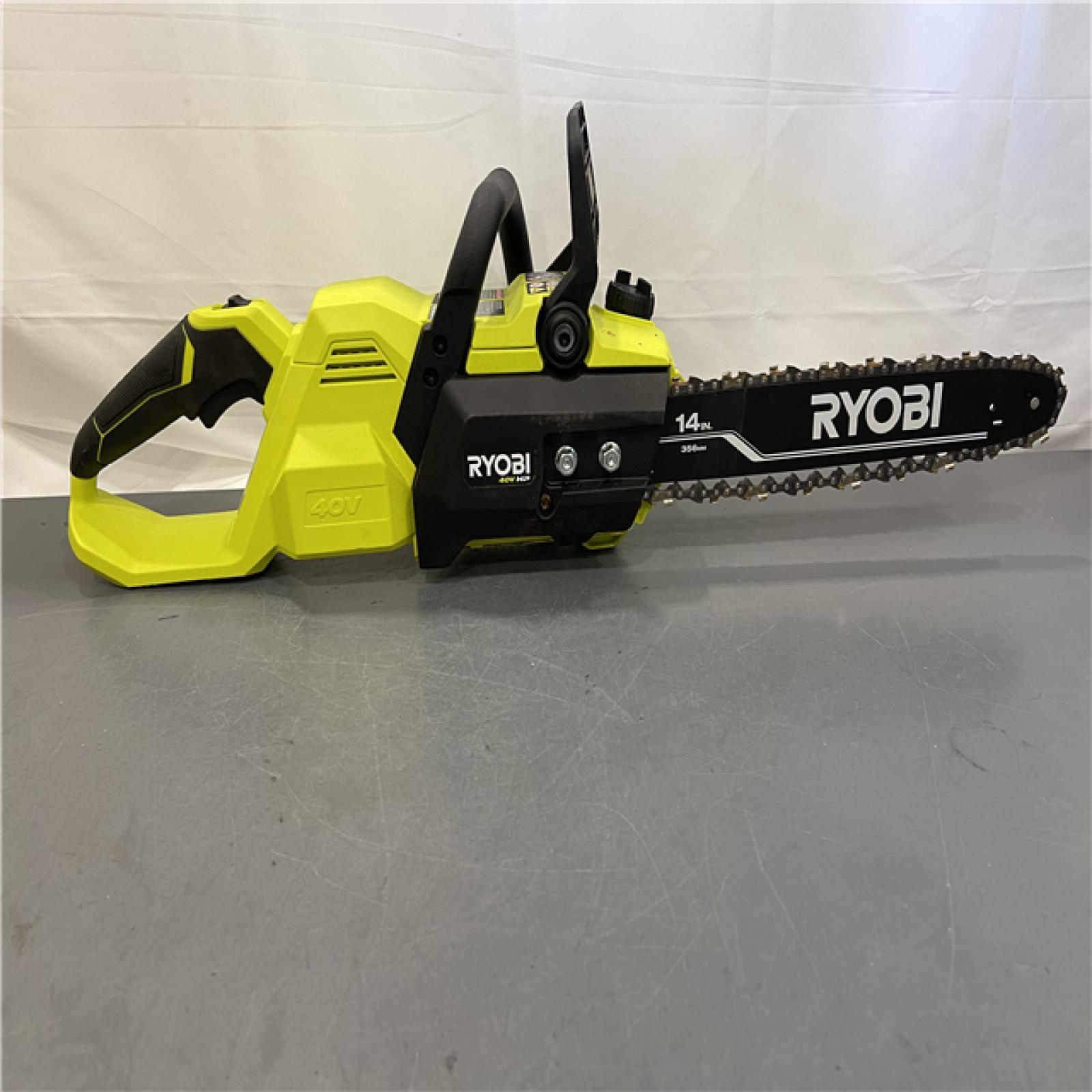 AS-IS - RYOBI 40V HP Brushless Cordless 14 in. Battery Powered Chainsaw Kit