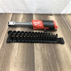 AS-IS Milwaukee FUEL INSIDER 12V Lithium-Ion Brushless Cordless 1/4 in. - 3/8 in. Extended Reach Box Ratchet (Tool-Only)