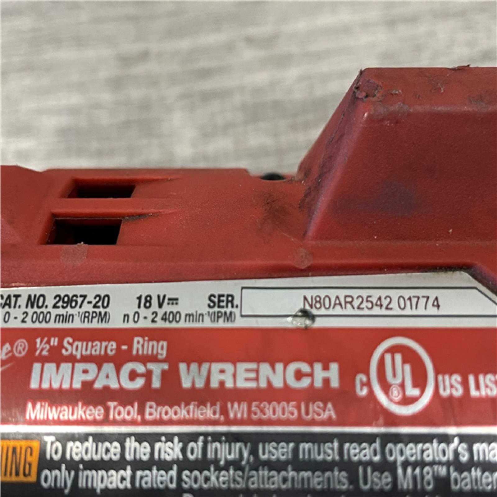 AS-IS Milwaukee FUEL 18V Lithium-Ion Brushless Cordless 1/2 in. Impact Wrench with Friction Ring (Tool-Only)