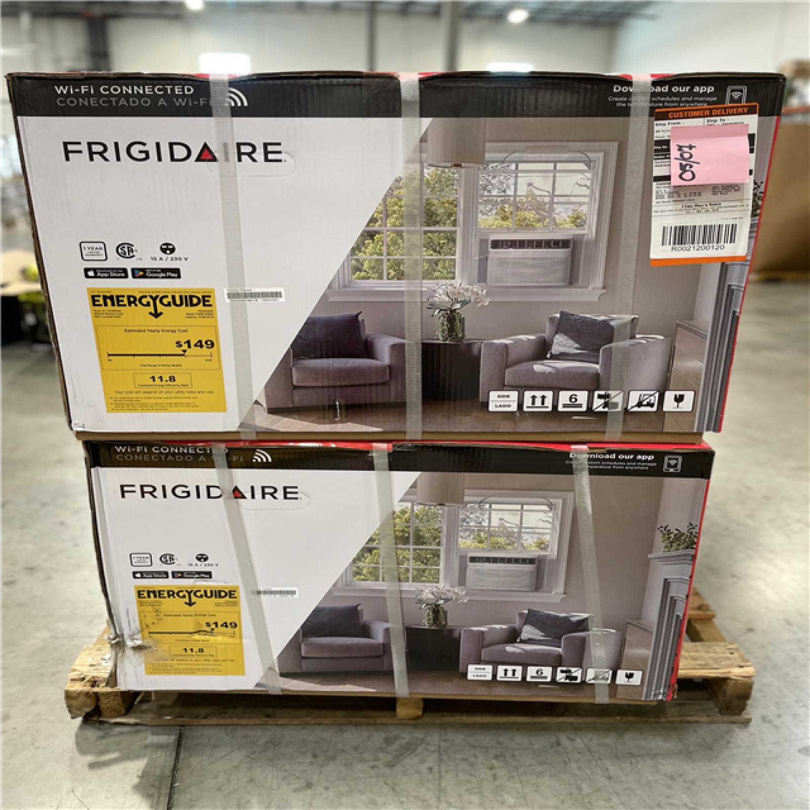 DALLAS LOCATION- NEW!- FRIGIDAIRE18 000 DOE BTU 230-Volts Window Air Conditioner PALLET (4 UNITS)