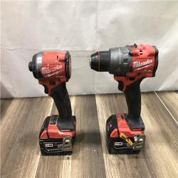 AS-IS Milwaukee FUEL 18V Lithium-Ion Brushless Cordless Hammer Drill and Impact Driver Combo Kit