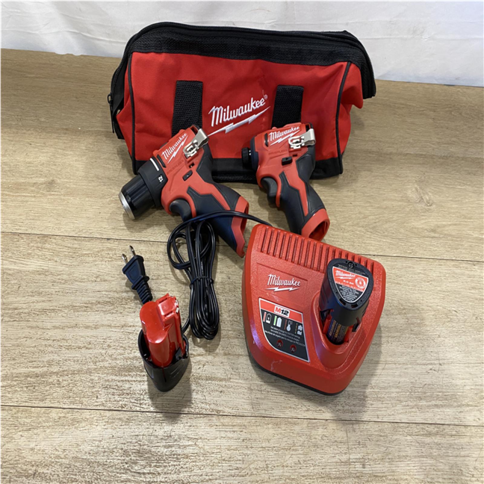 AS-IS - Milwaukee FUEL 12-Volt Lithium-Ion Brushless Cordless Hammer Drill and Impact Driver Combo Kit