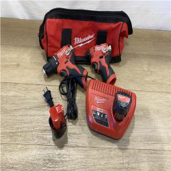 AS-IS - Milwaukee FUEL 12-Volt Lithium-Ion Brushless Cordless Hammer Drill and Impact Driver Combo Kit
