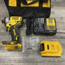 AS-IS DEWALT Atomic 20V Max Lithium-Ion Brushless Cordless Compact 1/4 in. Impact Driver Kit