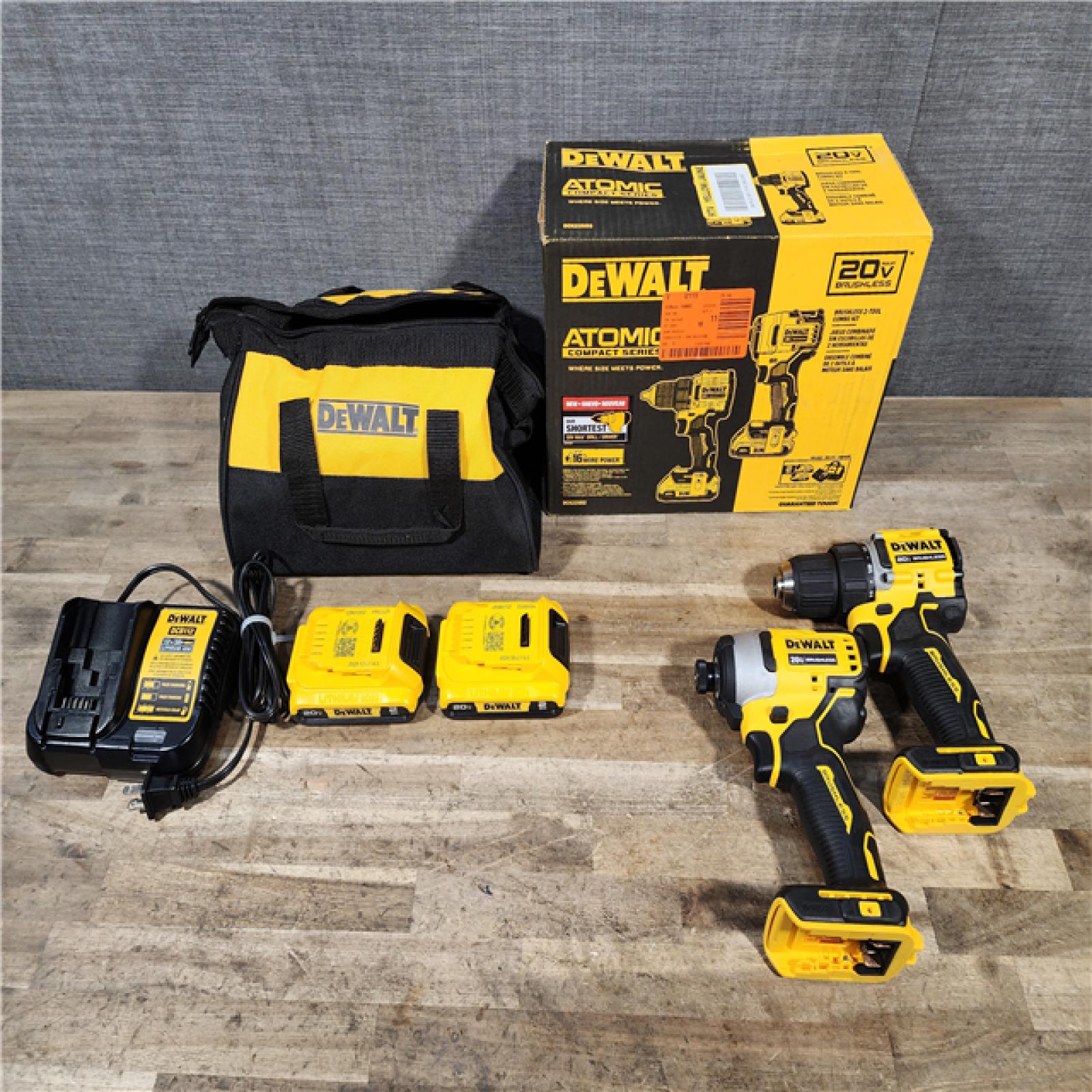 HOUSTON LOCATION - AS-IS DEWALT ATOMIC 20-Volt MAX Lithium-Ion Cordless Combo Kit