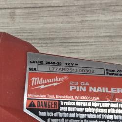 AS-IS Milwaukee 2540-20 12V 23 Gauge Cordless Pin Nailer (Tool Only)
