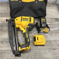 AS-IS DEWALT 20V MAX XR 16-Gauge Electric Cordless Angled Finishing Nailer Kit