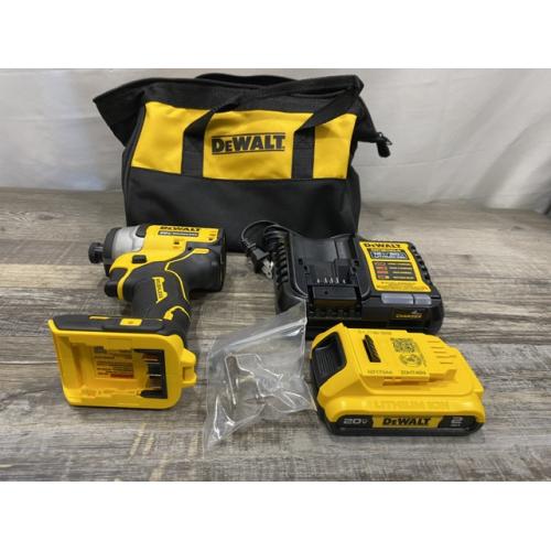 AS-IS DEWALT Atomic 20V Max Lithium-Ion Brushless Cordless Compact 1/4 in. Impact Driver Kit