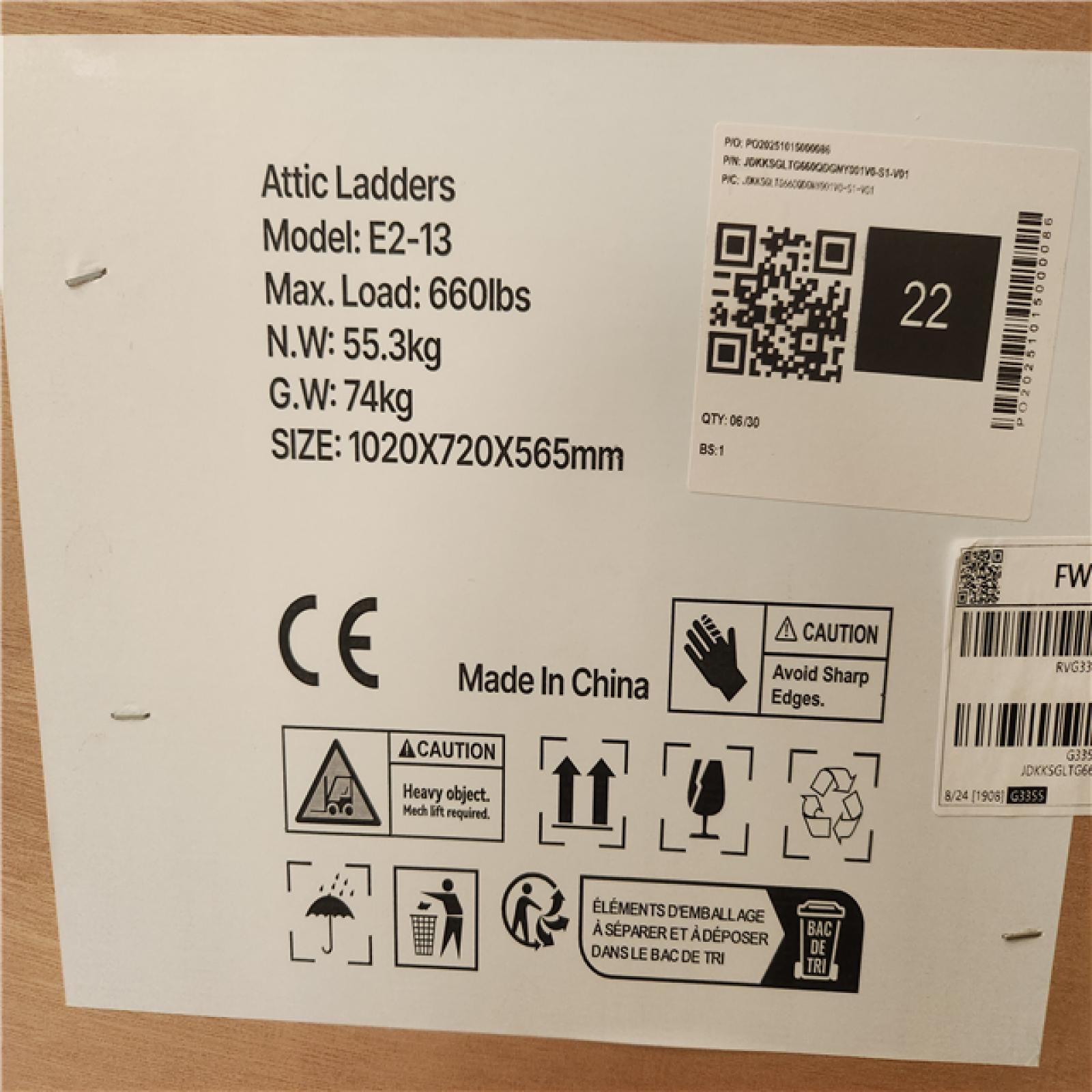 Phoenix NEW SKYSHALO Attic Ladder  Alloy Steel Pull-Down with Rod  660LBS. Capacity  Fits 10.5-11 ft. Ceilings  39.4 x 27.5 in. Opening (SEALED)