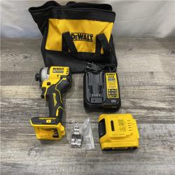 AS-IS EWALT Atomic 20V Max Lithium-Ion Brushless Cordless Compact 1/4 in. Impact Driver Kit