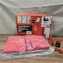 NEW! Men's Large M12 12V Lithium-Ion Cordless TOUGHSHELL Red Heated Jacket with (1) 3.0 Ah Battery and Charger