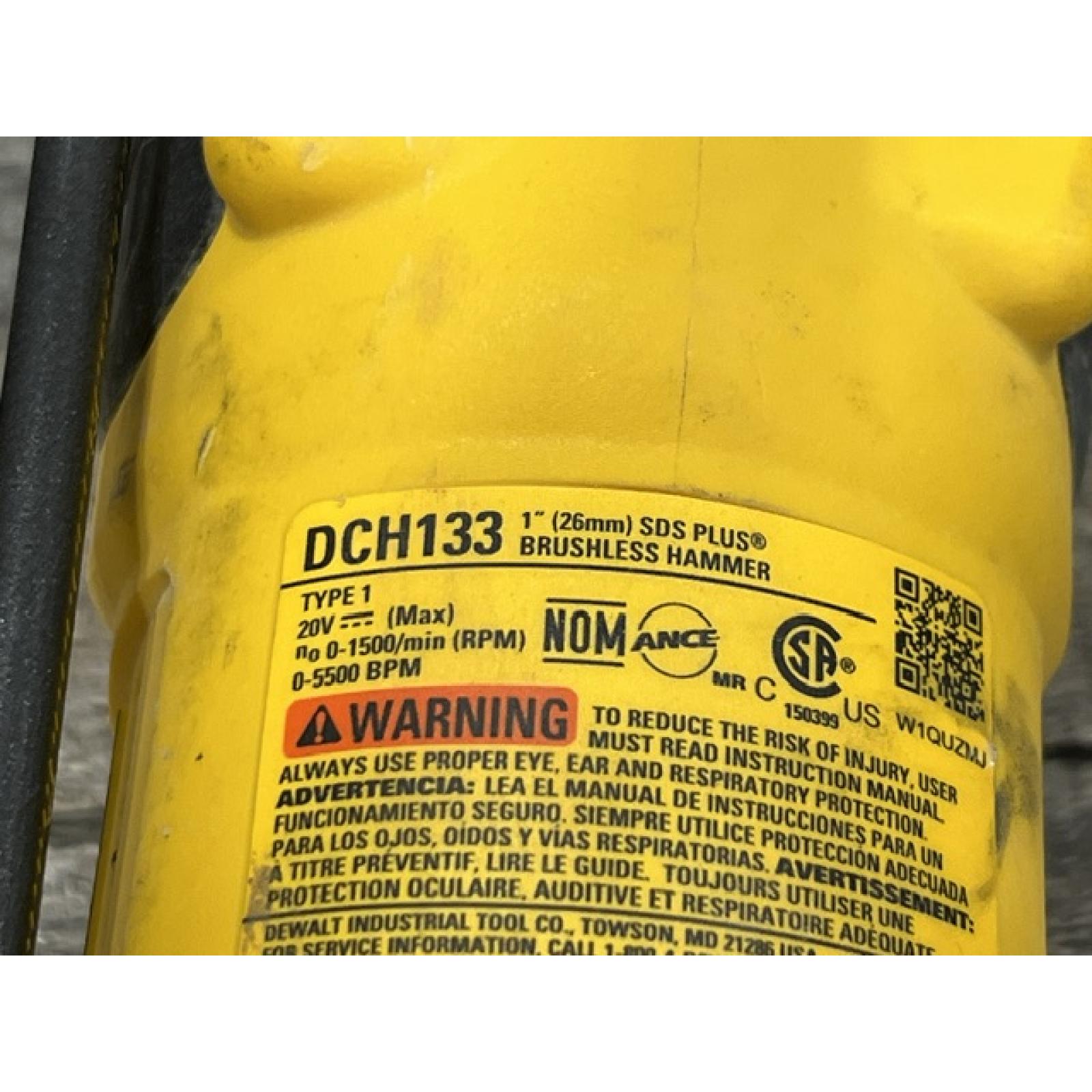 AS-IS DEWALT 20V MAX Cordless Brushless 1 in. SDS Plus D-Handle Concrete and Masonry Rotary Hammer (Tool Only)