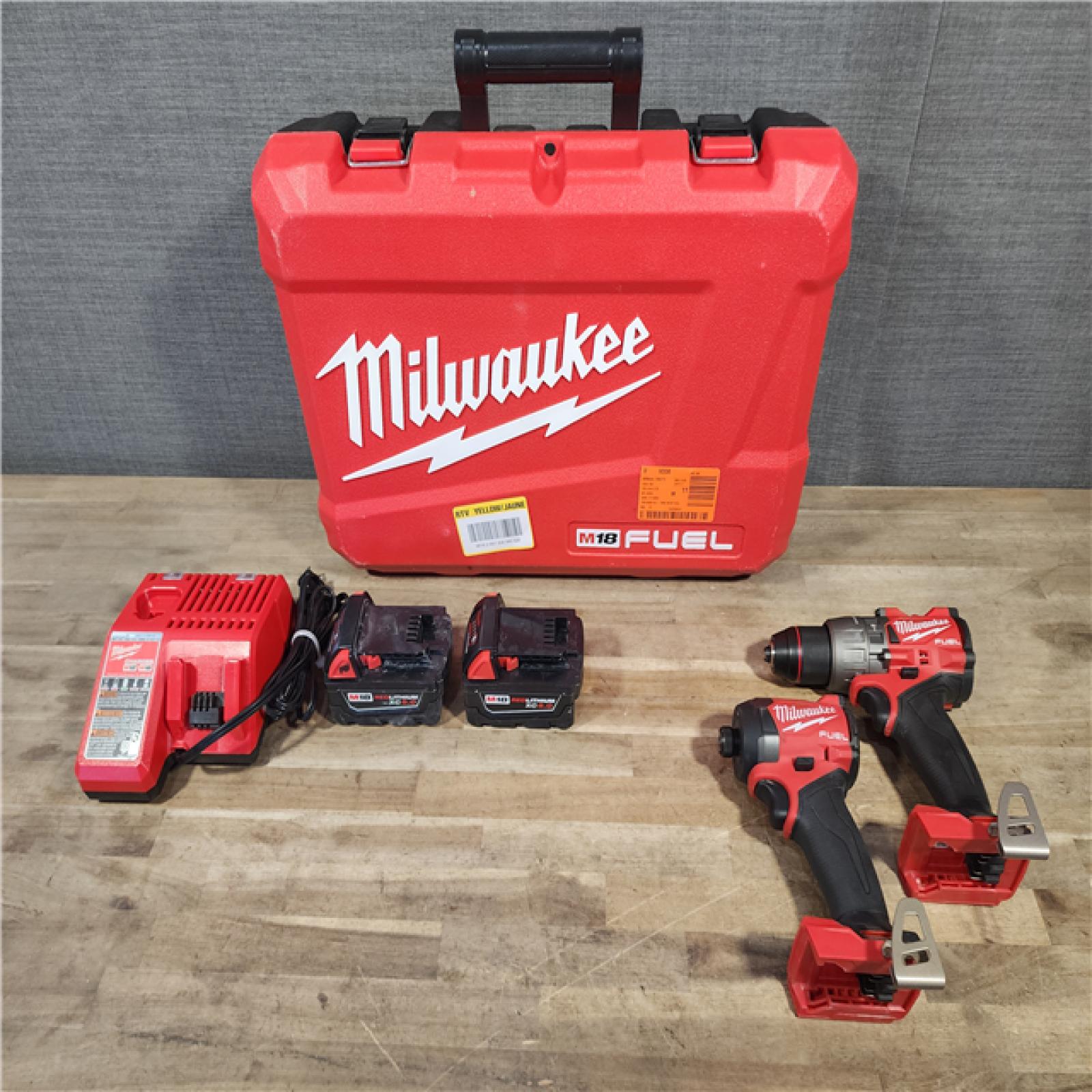 HOUSTON LOCATION - AS-IS MILWAUKEE FUEL 18V Lithium-Ion Brushless Cordless Hammer Drill and Impact Driver Combo Kit
