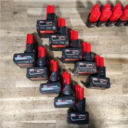 HOUSTON LOCATION - AS-IS MILWAUKEE BATTERY PACK QTY - 15