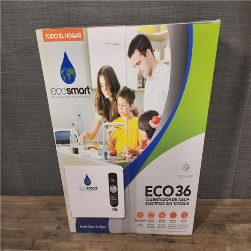 HOUSTON LOCATION - AS-IS (NEW) ECOSMART ECO36 TANKLESS ELECTRIC WATER HEATER