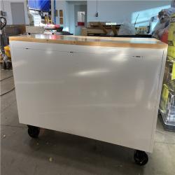 DALLAS LOCATION - Husky Tool Storage 61 in. W x 23 in. D Heavy Duty White Mobile Workbench Tool Chest