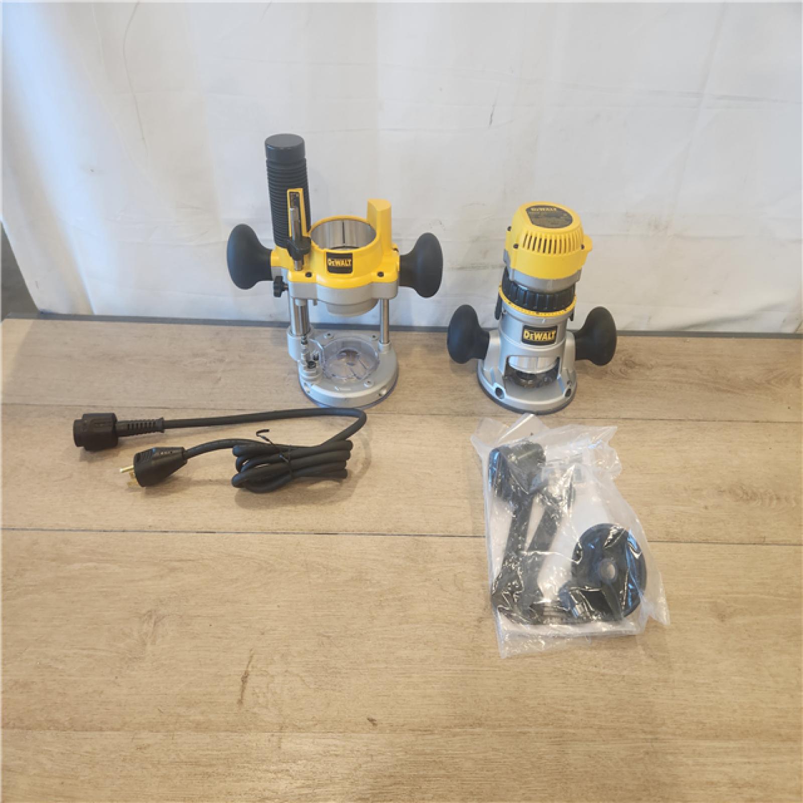 AS-IS- 1-3/4 HP (maximum Motor HP) Fixed Base / Plunge Router Combo Kit