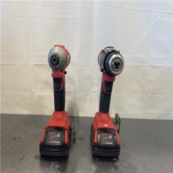 AS-IS- Milwaukee M18 18V Lithium-Ion Brushless Cordless Compact Drill/Impact Combo Kit (2-Tool) W/(2) 2.0 Ah Batteries  Charger & Bag