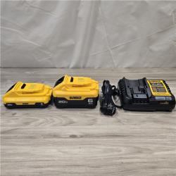 AS-IS DEWALT 20V MAX Lithium-Ion 6.0Ah and 4.0Ah Battery and Charger Starter Kit