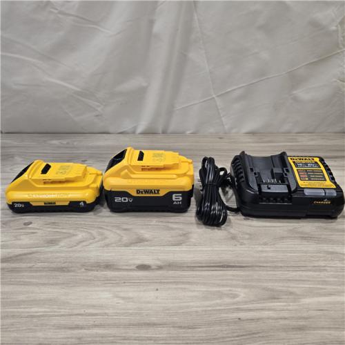 AS-IS DEWALT 20V MAX Lithium-Ion 6.0Ah and 4.0Ah Battery and Charger Starter Kit