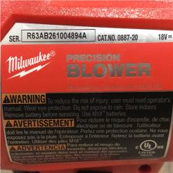 AS-IS Milwaukee 18V Lithium-Ion 570 MPH Brushless Cordless Precision Blower (Tool-Only)