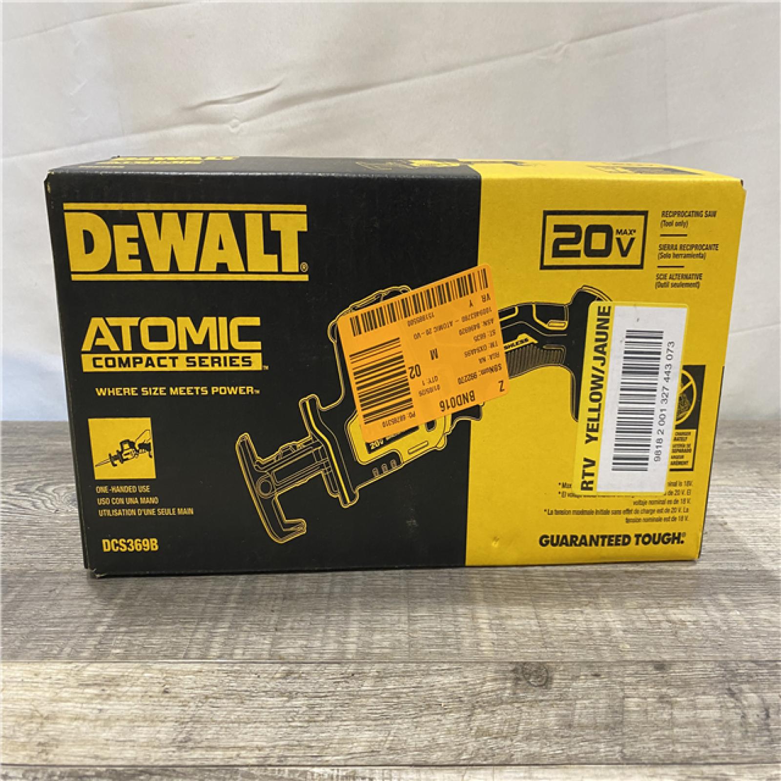 NEW - DEWALT ATOMIC 20V MAX Cordless Brushless Compact Reciprocating Saw (Tool Only)