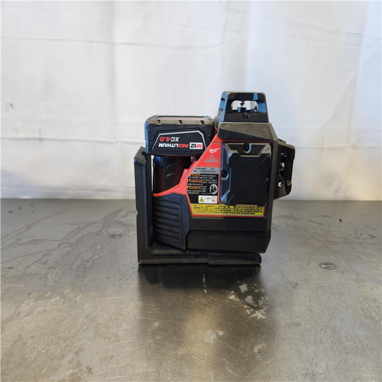 AS-IS- Milwaukee M12 Green Beam Laser 360° 3-Plane Kit