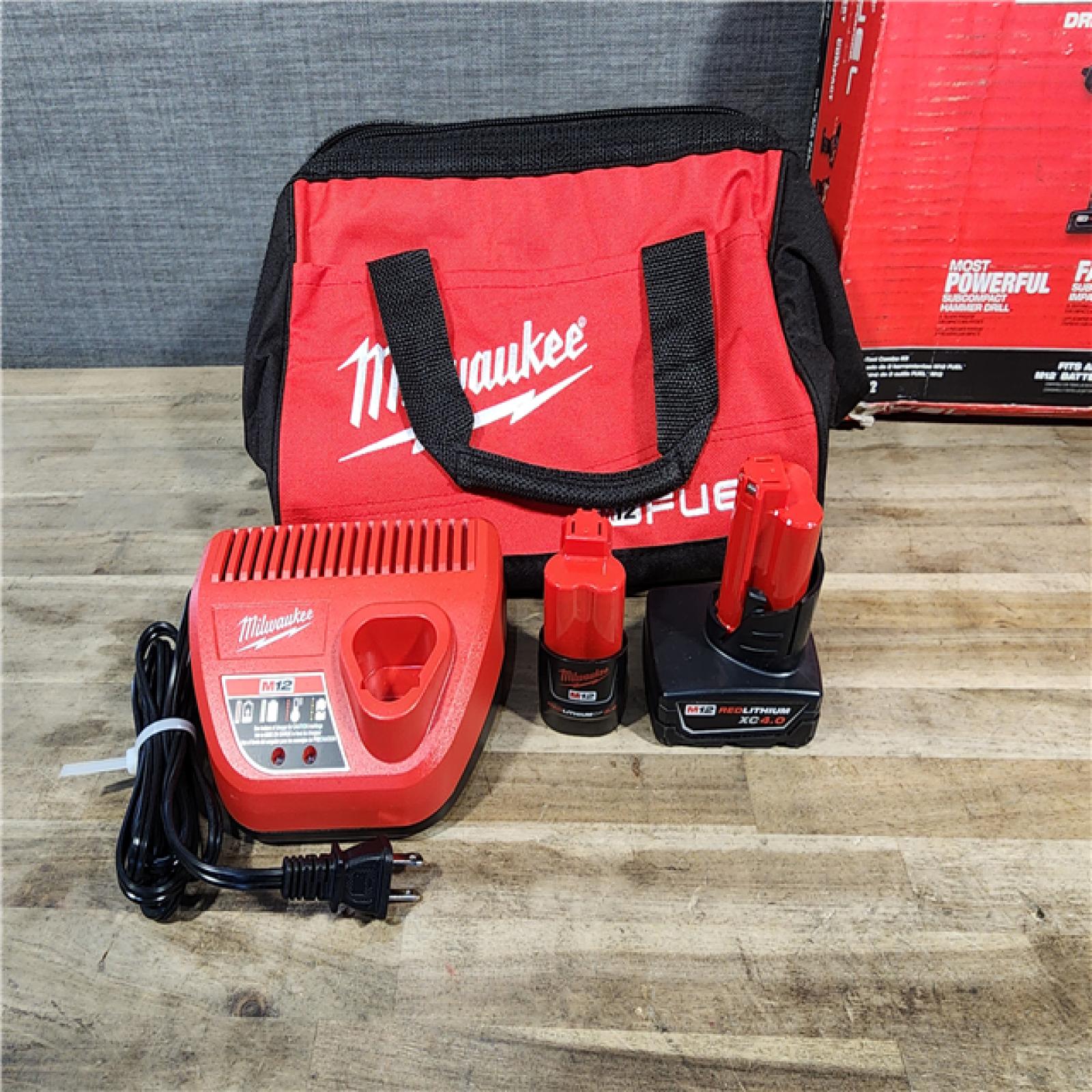 HOUSTON LOCATION - AS-IS Milwaukee 3497-22 12V Brushless Hammer Drill and Impact Driver Combo Kit