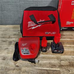 HOUSTON LOCATION - AS-IS Milwaukee M12 FUEL Cordless 2-Tool Combo Kit: 1/2Hammer Drill  1/4Hex Impact Driver 3497-22