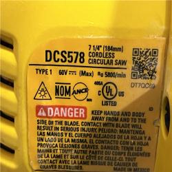 AS-IS DEWALT FLEXVOLT 60V MAX Cordless Brushless 7-1/4 in. Circular Saw with Brake (Tool Only)