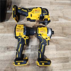 HOUSTON LOCATION - AS-IS DEWALT ATOMIC 20-Volt Lithium-Ion Cordless Brushless (3-Tool) Combo Kit