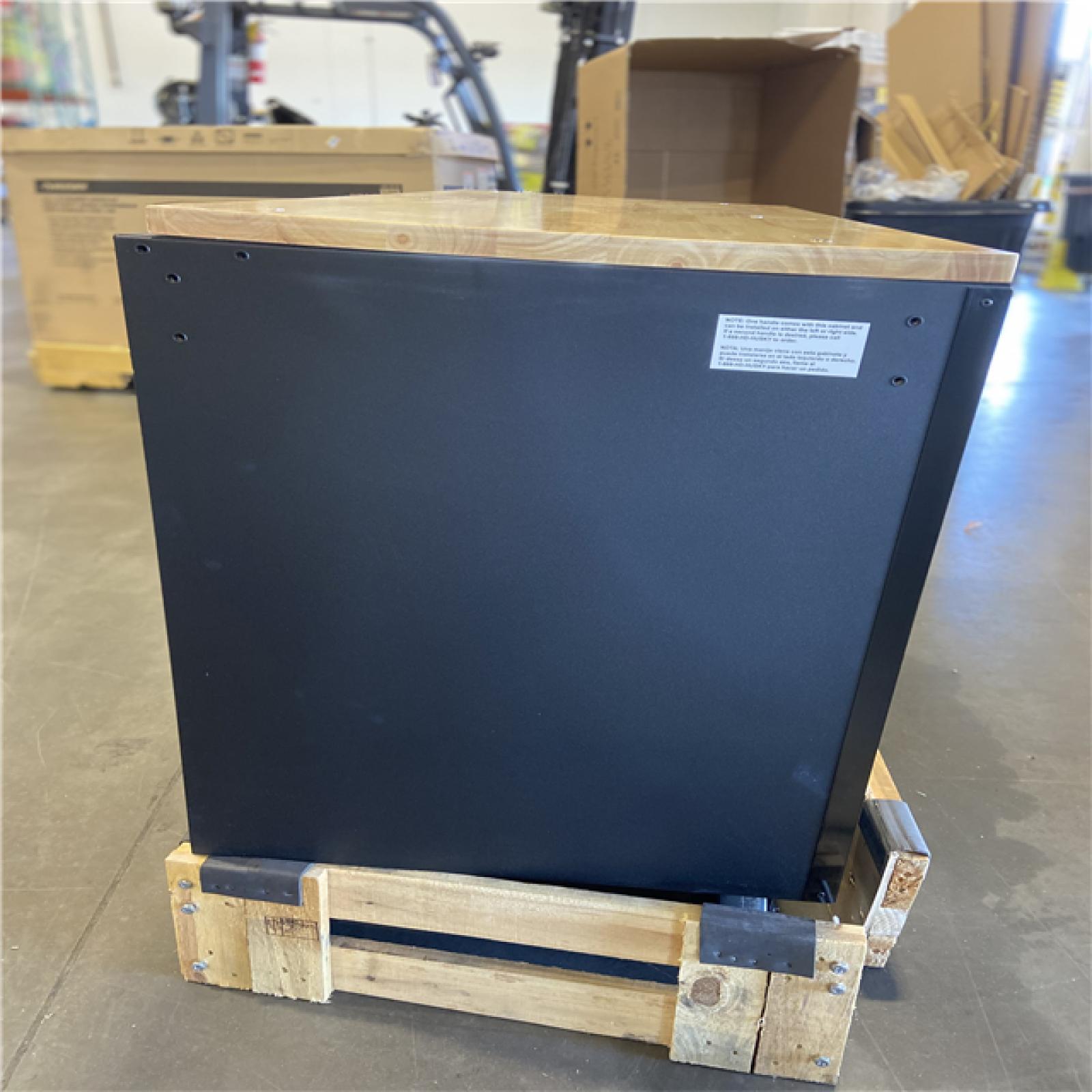 DALLAS LOCATION - Husky 56 in. W x 27.6 in. D 10-Drawer Matte Black Heavy-Duty Mobile Workbench with Pegboard