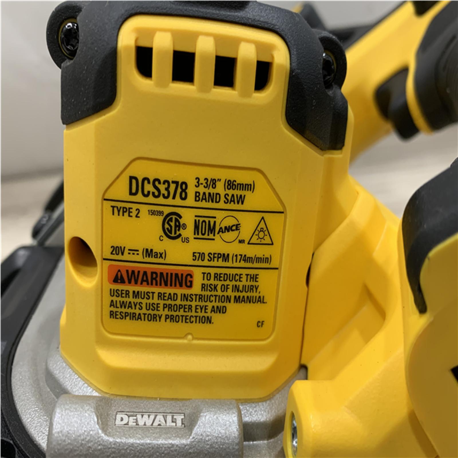 AS-IS DEWALT 20-Volt MAX 3-3/8 in. Cordless Brushless Bandsaw (Tool-Only)
