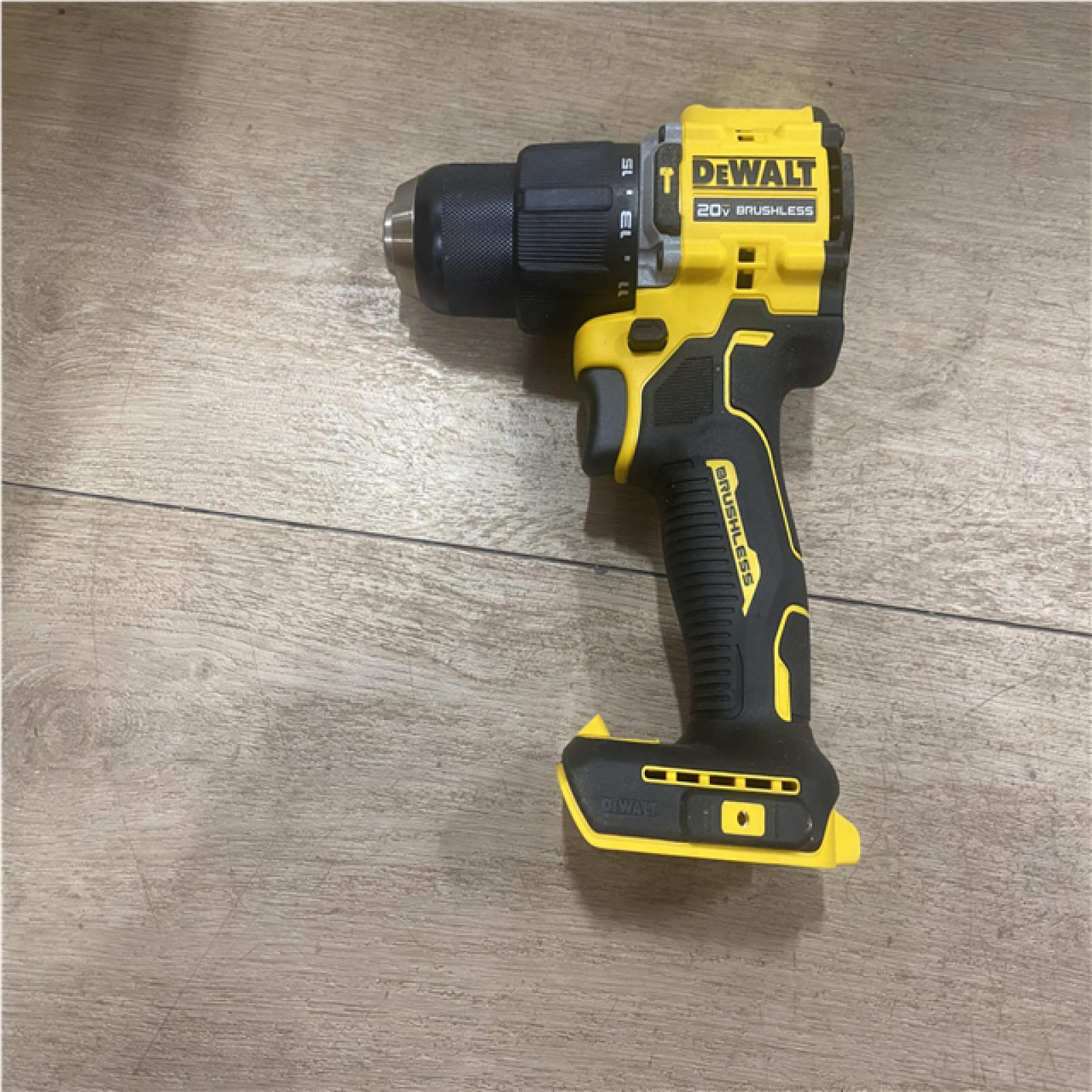 AS-IS DEWALT ATOMIC 20-Volt MAX Brushless Cordless 1/2 in. Hammer Drill (Tool-Only)