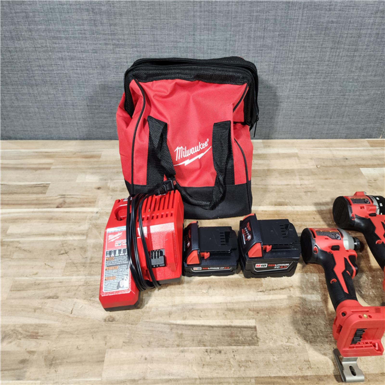 HOUSTON LOCATION - AS - IS Milwaukee 18-Volt Lithium-Ion Brushless Cordless Compact Hammer Drill/Impact Combo Kit