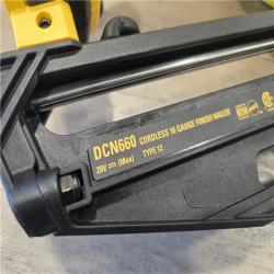AS-IS DEWALT 20V MAX XR 16-Gauge Electric Cordless Angled Finishing Nailer Kit