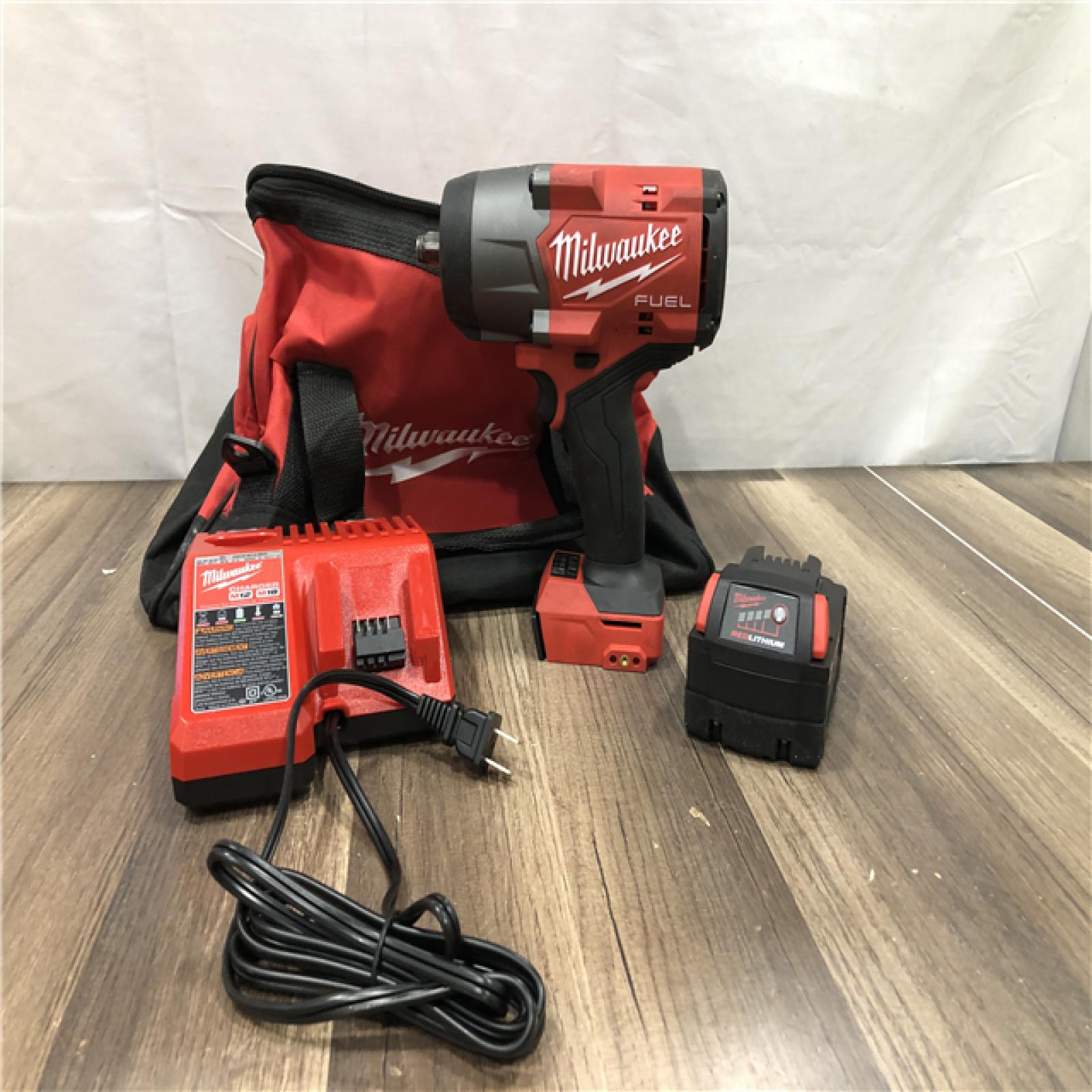 AS-IS Milwaukee FUEL 18V Lithium-Ion Brushless Cordless 1/2 in. Impact Wrench w/Friction Ring Kit