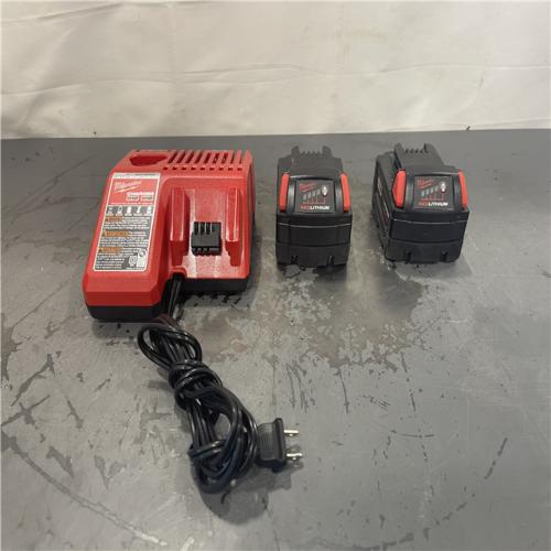 AS-IS-Milwaukee M18 18-Volt Lithium-Ion XC Starter Kit with Two 5.0Ah Batteries and Charger