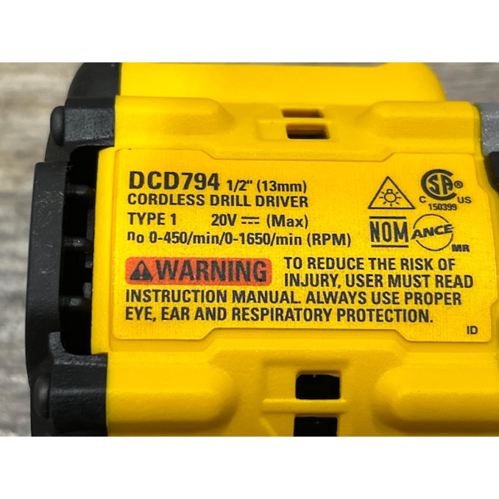 AS-IS DEWALT Atomic 20V Lithium-Ion Cordless Compact 1/2 in. Drill/Driver Kit