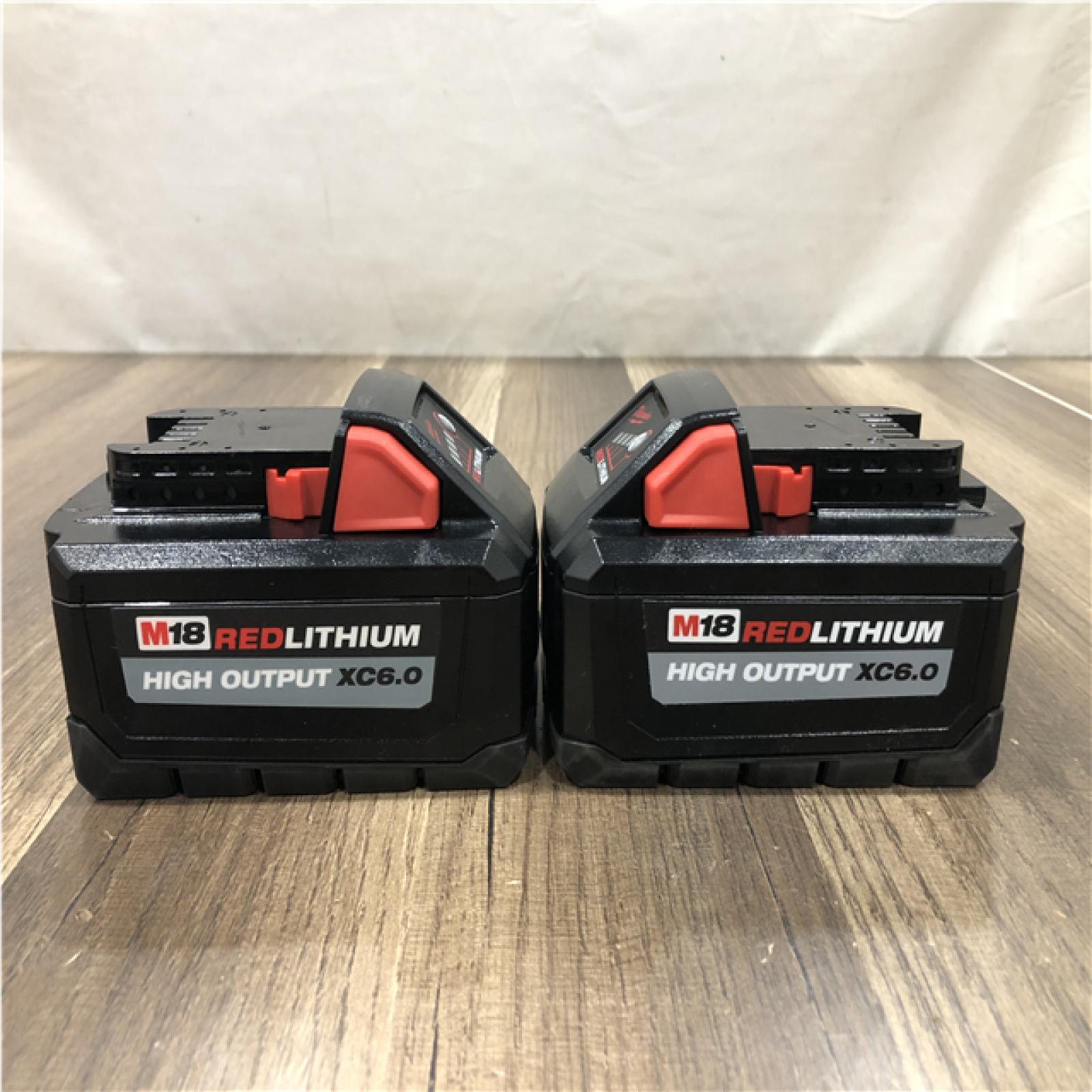 AS-IS Milwaukee 18-Volt Lithium-Ion High Output 6.0Ah Battery Pack (2-Pack)