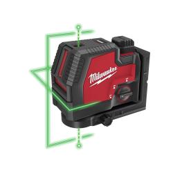 NEW- Milwaukee- Green Beam Laser Cross Line Plumb Point Rechargeable USB Kit