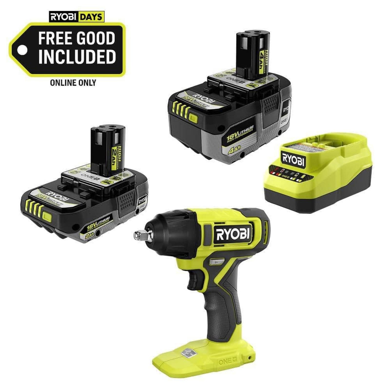 NEW RYOBI ONE+ 18V Cordless 3/8 in. Impact Wrench Kit