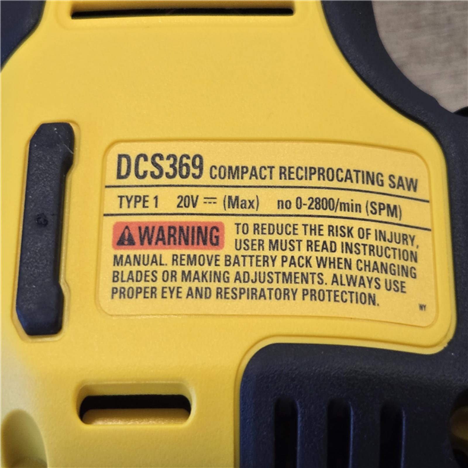 AS-IS DEWALT ATOMIC 20V MAX Cordless Compact Reciprocating Saw (Tool Only)