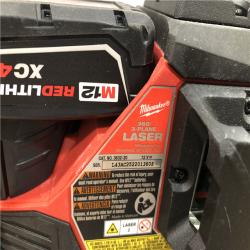 AS-IS Milwaukee 12-Volt Lithium-Ion Cordless Green 250 ft. 3-Plane Laser Level Kit