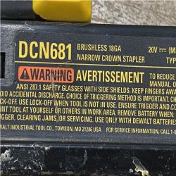 AS-IS DEWALT Cordless 18-Gauge Narrow Crown Stapler (Tool Only)