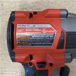 AS-IS MILWAUKEE M18 FUEL 18V Cordless Mid Torque 1/2 in. Impact Wrench W/ M12 FUEL 3/8 in. Ratchet & Battery/Charger Combo Kit