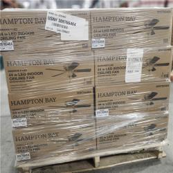 DALLAS LOCATION - Hawkins 44 in. LED Brushed Nickel Ceiling Fan with Light Kit Brown PALLET-(24 UNITS)